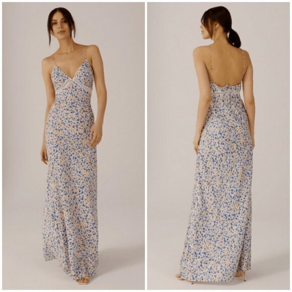 💕FAVORITE DAUGHTER💕 The Satin Blackberry Dress Poppy Floral Print XL NWT - Picture 5 of 17